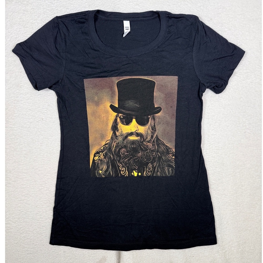 The Litt Family Band Robbie Litt Graphic Baby Tee Black Women Medium Next Level